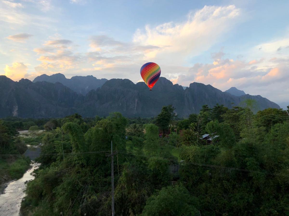 Blue Guesthouse Vang Vieng Exterior foto